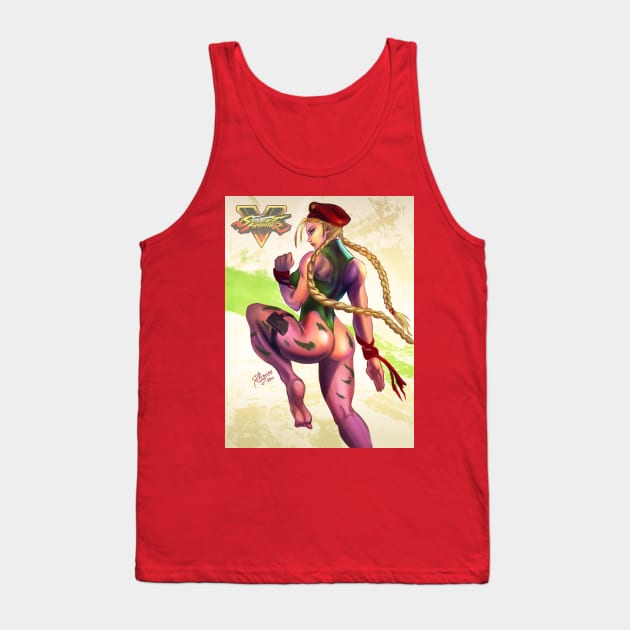 Cammy from Street Fighter Tank Top by Dhaxina